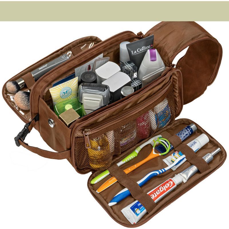 PAVILIA Toiletry Bag Women Men, Travel Toiletries Organizer Case, Essentials Shaving Dopp Kit, Cosmetic Make Up Accessories, 3 of 9