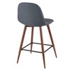 Fabric & Metal Mid-Century Modern Counter Stool (Set of 2) with Upholstered Seat and Backrest for Kitchen, Bar, or Counter Area - 4 of 4