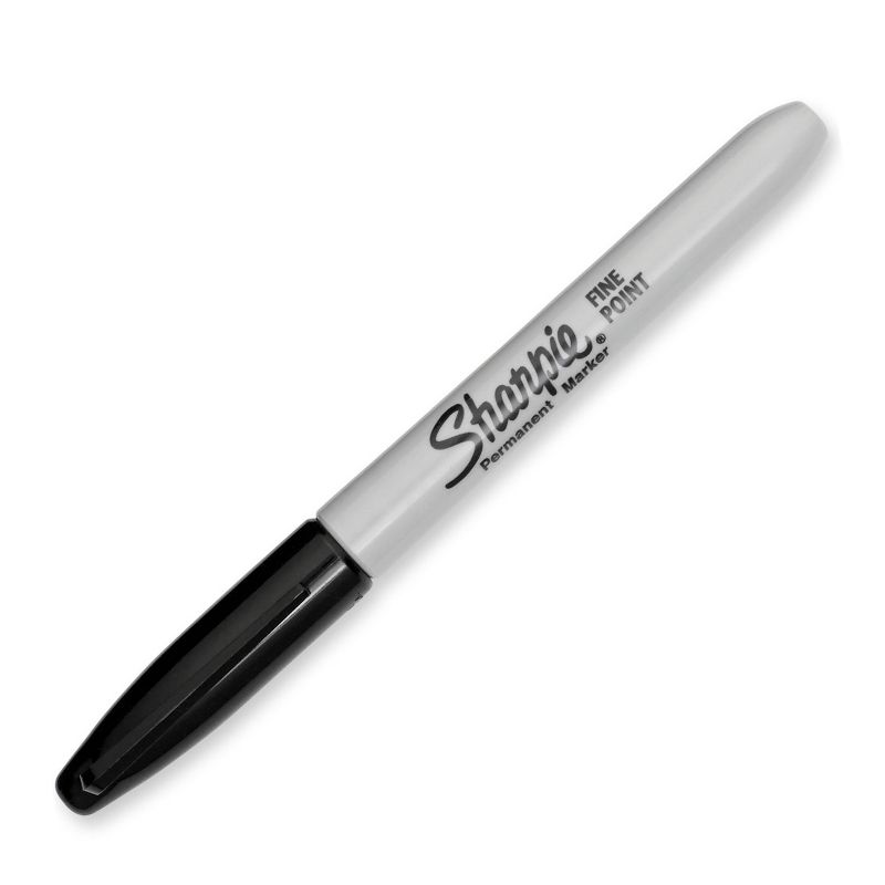 Sharpie 12pk Permanent Markers FineTip Black, 3 of 9