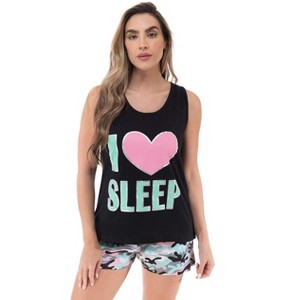 Just Love Womens Tank & Short Cute Pajama Set - Ribbed PJ Sets Sleepwear Loungewear - 1 of 3
