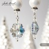 Crystal Lane DIY 7" Glass Beads Designer Holiday Christmas Bead Strand Blue Iceberg with White & Silver - 3 of 4