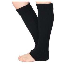 Isadora Paccini Women's 80s Style Ribbed Leg Warmers Monochrome Majesty for Parties & Sports Accessories - 1 of 1