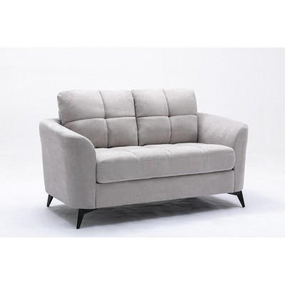 VYNXARIA 60" Light Gray Woven Fabric Loveseat for living romm