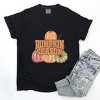 Pumpkin Season Stacked Distressed - Women's Garment Dyed Graphic T-Shirt - 3 of 4
