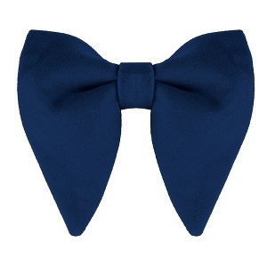 Allegra K Men's Pre-tied Solid Color Formal Party Prom Velvet Bow Ties One Size - 1 of 4