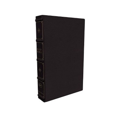 Kjv, Large Print Verse-By-Verse Reference Bible, MacLaren Series, Leathersoft, Black, Comfort Print - by  Thomas Nelson (Leather Bound)