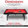 SereneLife 76'' Portable and Foldable Pool Table with Accessory Kit – Compact Billiard Table for Gameroom, Apartment, or Office – SLPO730 - 2 of 4