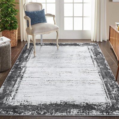 Large Modern Area Rug,Washable Non-Slip Low Pile Foldable Carpet for Living Room Bedroom Playroom Home Office,Distressed Contemporary Rug