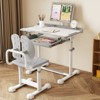 Tangkula Kid's Study Desk & Chair Set w/Tilt Desktop Book Stand Footrest Bar for Toddlers - 2 of 4