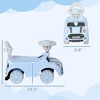 Qaba Foot to Floor Toddler Ride on Toy, Sliding Car w/ Horn, No Tip Anti-Over-Backwards System for 18-36 Months, Light Blue - 3 of 4