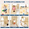 8-in-1 Playground Jungle Gym Kids Climbing Toys, Wooden Climber Playset with Slide for Kids Ages 1-8, Swing, Monkey Bars, Upright, Rope Ladder - 3 of 4
