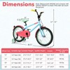 Costway 18" Kids Bike with Adjustable Saddle Handlebar Removable Training Wheels Handbrake Green/Red/Pink/Blue/Black - 3 of 4