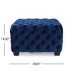 Modern Glam Tufted Ottoman Bench with Plush Velvet Upholstery and Extra Seating for Living Room -3irtyhousy - 4 of 4