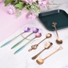 Unique Bargains Stainless Steel Heart Shaped Reusable Smooth Dessert Spoons 8 Pcs - 4 of 4
