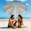 Tangkula 6.5 FT Beach Umbrella for Sand Heavy-Duty Sunshade Parasol w/ Sand Anchor - 4 of 4