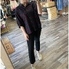 Women's Oversized Plaid Button Down Shirt - entro S - 3 of 4