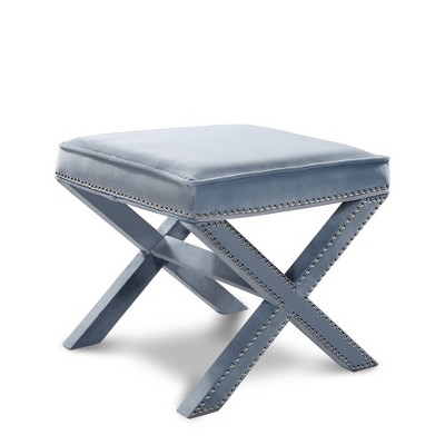 Meridian Furniture,Nixon Velvet Ottoman/Bench