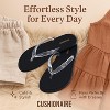 CUSHIONAIRE Surf Flip Flop Sandals for Women with Flexible Sole and Soft Jelly Strap, Lightweight Casual Slides - 3 of 4