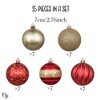 35pc Charming Set of Red and Gold Color Ornament Baubles, Christmas Tree Set| OrnamentallyYou - 2 of 4