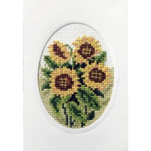 Orchidea Complete cross stitch kit - greetings card 