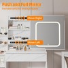 Vanity Desk with Mirror and LED Lights, Makeup Vanity Desk with Sliding Lighted Mirror, Dressing Table with 4 Drawer - 4 of 4