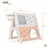 5-in-1 Toddler Climber Basketball Hoop Set Climber Playset with Building Block Baseplates Whiteboard Tunnel Xmas Gifts for Boys Girls - 3 of 4
