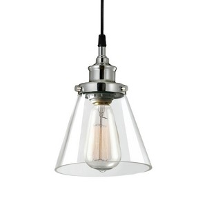 Globe Electric Parker Chrome Clear 1 lights Pendant Light - 1 of 4