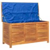 vidaXL Garden Storage Box with Louver 44.5"x19.7"x22" Solid Wood Acacia - 4 of 4