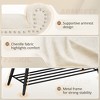 Arceso End of Bed Bench, Modern Bedroom Upholstered Shoe Benches, Ottoman with Metal Frame and Solid Shelf for Bedroom, entryway, Living Room，Foyer - 3 of 4