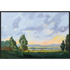 33" x 23" Evening Skies I by Pamela Munger Framed Canvas Wall Art Print - Amanti Art: Modern Lithograph, Polystyrene Frame - 1 of 4