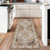 Coolmee Boho Washable Rugs,Vintage Non Slip Ultra Soft Throw Rugs Low-Pile Floor Carpet Rug for Bedroom Entryway Dining Room Dorm, - 2 of 4