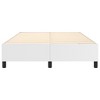 vidaXL Full-Size Box Spring Bed Frame - Modern White Faux Leather Design - 76"x53.9"x13.8" - California Proposition 65 Certified - 4 of 4