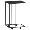 vidaXL Side Table with Wheels Black 15.7 in.x11.8 in.x25 in. Engineered Wood - 2 of 4