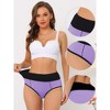 INSPIRE CHIC Women's High Waist Tummy Control Color-Block Available Briefs 6 Packs - 3 of 4