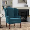 Comfort Pointe Elizabeth Wingback Accent Chair Ocean: Upholstered Polyester, No Assembly Required - image 2 of 4