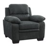 NicBex Couches for Living Room Modern Single Sofa Chair Textured Fabric Channel Upholstered Plush Seating Chair Armchair with Pillows, Dark Gray - 2 of 4