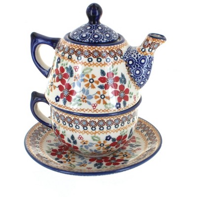 Blue Rose Polish Pottery C027 Manufaktura Tea for One