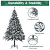 Yescom Christmas Tree Artificial with Lights, 7.5Ft Flocked Xmas Tree Foldable 1166 Branch Tips - 3 of 4