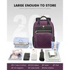 Laptop Backpack Purse for Women, 15.6" Laptop Bag for Travel with USB Port, Water Resistant Lightweight Daypacks for College Work Business - 2 of 4