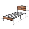 VECELO Bed Frame with Wooden Headboard, Heavy-Duty Platform Bed - 3 of 4