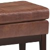 NicBex Modern Double Cushion Small Ottoman Bench with Wooden Legs,Upholstered Shoe Bench for Living Room,Bedroom,Entryway - 3 of 4