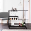 Zephs Bar Cart with Smoked Mirror - Holly & Martin - image 4 of 4