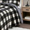 King Mason 3pc Print Faux Shearling Down Alternative Reversible Comforter Set Ivory/Black: Hypoallergenic, Microfiber, OEKO-TEX Certified - 4 of 4