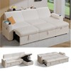 Dyonery 101"  Sectional Sleeper Sofa Bed with Pull Out Bed, Reclining Backrest/Reversible Storage Chaise/USB Ports/Cup Holders, Plush Corduroy - 3 of 4