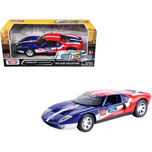 Ford GT Concept #58 Blue and Red with White Stripes "GT Racing" Series 1/24 Die Cast Model Car by Motormax - 1 of 3