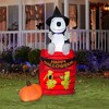 Peanuts Airblown Inflatable Snoopy Halloween House w/LEDs Scene Peanuts, 6 ft Tall, Multi - 2 of 4