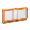 AZL1 Life Concept Pet Crates and Houses Folding Rabbit Hutch with Lockable Doors and Ground Stakes, Rabbit House, Orange, 43.3"*37"*21.3" - 4 of 4