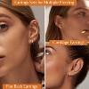 Jstyle Surgical Steel Earrings for Sensitive Ears 14K Gold Flat Back Earrings for Women Men Small Stainless Steel Earrings - 4 of 4