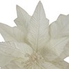 Northlight 24" Cream Glittered Poinsettia Christmas Stem Spray - 4 of 4