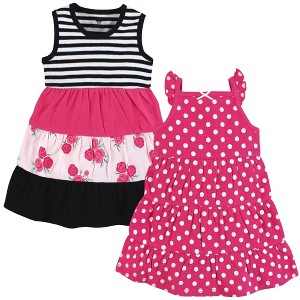 Luvable Friends Hudson Baby Short-Sleeve Dresses 2pk - 1 of 2
